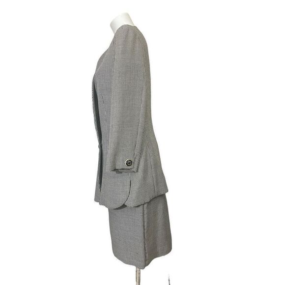 GIANNI VERSACE Couture Made In Italy 2 Pc Blazer & Skirt Set Wool Silk Vintage - Picture 5 of 16